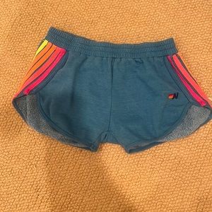 Aviator Nation 5 stripe jogger shorts